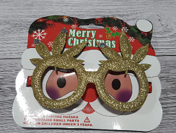 Новогодние очки (14*10,5см), Листики, 1 шт.