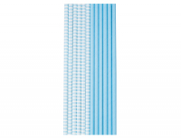 Трубочки для коктейля, Голубые, 12 шт.
