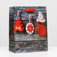 Пакет ламинированный (18*23*10 см), Игрушки на елку, 1 шт. 