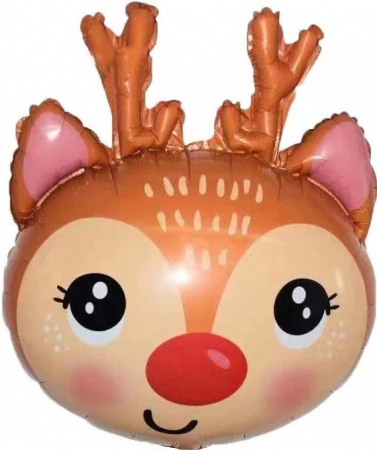 Шар (25''/64см) Фигура, Голова, Маленький Олень, 1 шт.