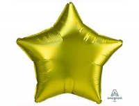 Шар (18"/46см) Звезда, Желтый, сатин, 1 шт.
