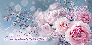 Конверт для денег (16,8*8,2см), С Благодарностью!, 1 шт.