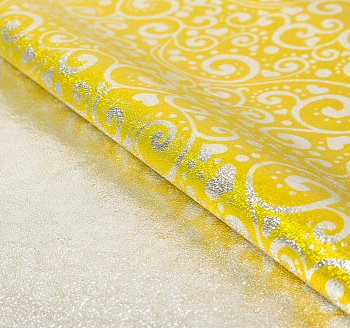 Пленка (70*100см), Желтая, голография, 1 шт.