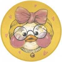 Тарелки бумажные (7''/18см), Ла-ла Уточка, 6 шт.