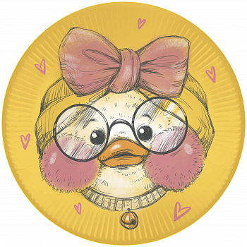 Тарелки бумажные (7''/18см), Ла-ла Уточка, 6 шт.