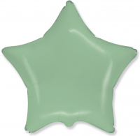 Шар (18''/46см) Звезда, Мятный, Макарунс, 1 шт.