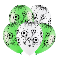 Шар (12"/30см) Футбольный мяч, Ассорти, пастель, 50 шт.