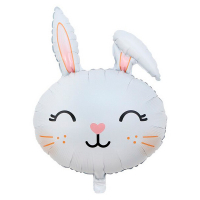 66 Шар (27"/69см) Фигура, Зайчик улыбающийся, 1 шт.