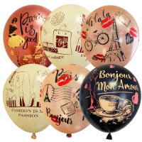 Шар (12"/30см) Стильная штучка, Ассорти, 25 шт.