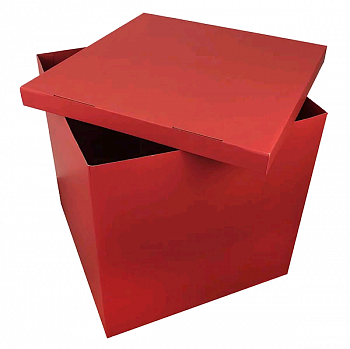 Коробка для шаров (70*70*70 см), Красная, 1 шт. (уценка, смотреть описание)