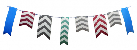 Гирлянда-флажки (190см), Полоска, 1 шт.