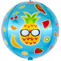 Шар (24''/61 см) Сфера 3D, Фруктовое ассорти, 1 шт.