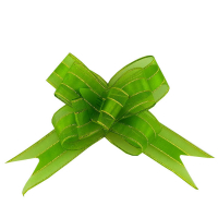 Бант-бабочка (3см), Классика, Зеленый, с золотой полоской, 1 шт.