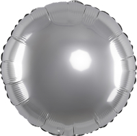 Шар (18''/46см) Круг, Стальной серый, Сатин, 1 шт.