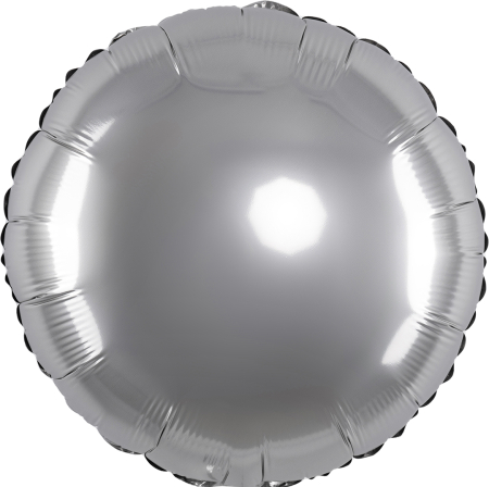 Шар (18''/46см) Круг, Стальной серый, Сатин, 1 шт.