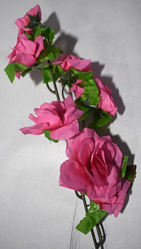 Ветка (42 см), Роза, 6 цветков, МИКС, 1 шт.