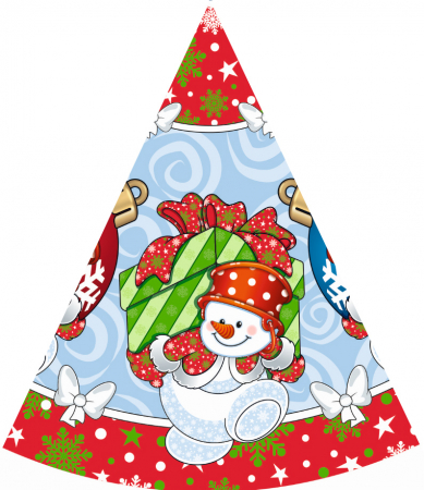 Колпаки (17см), Снеговик, 6 шт.