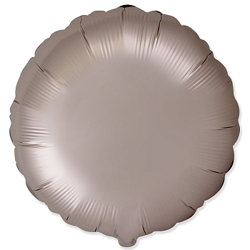 Шар (18''/46см) Круг, Грибной, Сатин, 1 шт.