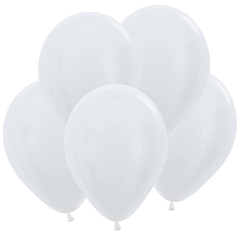 Шар (18"/45см) Белый (406), Перламутр, 5 шт.