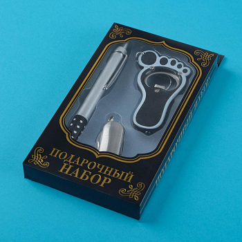 Набор подарочный 3в1 (ручка, нож 3в1, брелок), 1 шт.