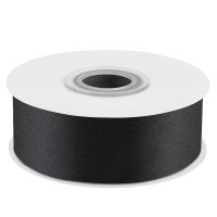 Лента атласная (2,5см*22,85м) Черный, 1 шт.