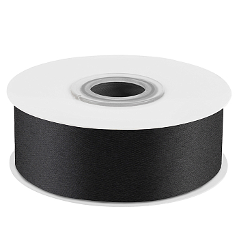 Лента атласная (2,5см*22,85м) Черный, 1 шт.