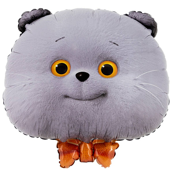 Шар (22"/56см) Фигура, Кот Басик голова, 1 шт.