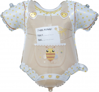 77 Шар (23''/58см) Фигура, Боди для малыша, Ванильное золото, 1 шт. в уп.