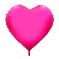 Шар (65"/165см) Сердце, Розовый, 1 шт.
