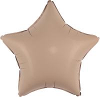 Шар (18''/46см) Звезда, Ретро Какао, Сатин, 1 шт.