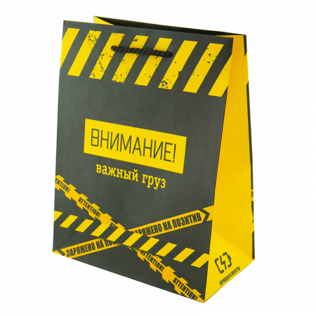 Бумажный пакет (17,8*9,8*22,9 см) Важный груз, 1 шт.