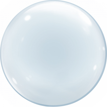 Шар (20"/51см) BUBBLE DECO , Прозрачный, 1 шт. 