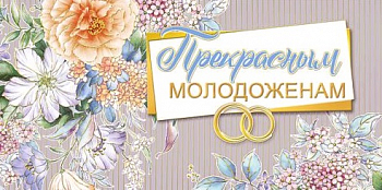 Конверт для денег (16,8*8,4см), Прекрасным молодоженам!, 1 шт.