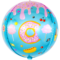 Шар (24''/61см) Сфера 3D, Десерты и сладости, 1 шт.