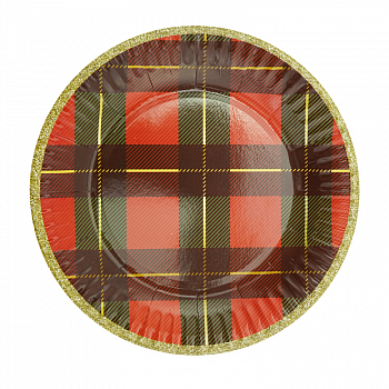 Тарелки бумажные (18см), Королевский новый год, 6 шт.