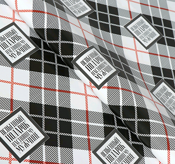 Бумага упаковочная глянцевая (49*70см), Клетка, 1 шт.