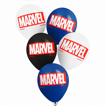 Шар (12"/30см) MARVEL, Мстители, Ассорти, 5 шт.