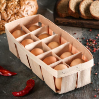 Корзинка из шпона, под 10 яиц, 1 шт.