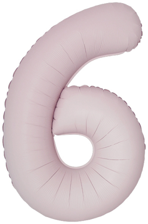 Шар (40''/102см) Цифра, "6/9" Slim, Пыльная роза, Сатин, 1 шт. в уп.