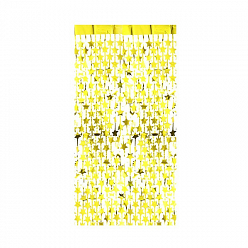 Занавес лазерный (2*1м), "Звезды" Золото, 1 шт.