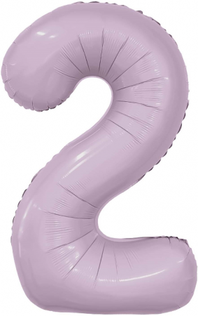 Шар (40''/102см) Цифра, 2 Slim, Орхидея, 1 шт. в упак.