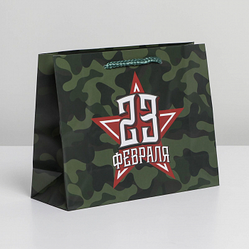 Пакет подарочный (23*18*8см), С праздником!, 1 шт.