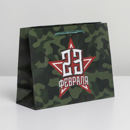 Пакет подарочный (23*18*8см), С праздником!, 1 шт.