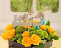 Топпер (12,5*7 см) "14 февраля, ёжики", Дарим Красиво, неокраш., на шпажке, 1 шт.