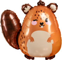 Шар (21''/53см) Фигура, Милый Бобр, 1 шт.