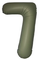 Шар (40''/102см) Цифра, 7 Slim, Оливковый, Матовый, 1 шт. в уп.