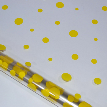 Пленка (700мм), Круги, Желтая, 200гр, 1 шт.