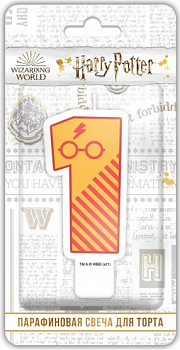 Свеча Цифра, 1 Гарри Поттер, Чиби, 7 см, 1 шт.
