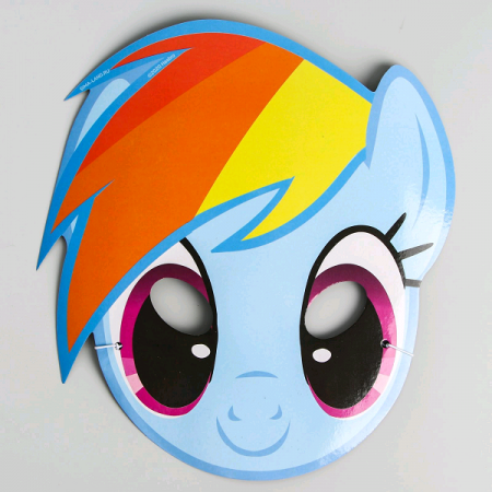 Маска карнавальная (17,2*22 см), "Радуга", My Little Pony, 1 шт.
