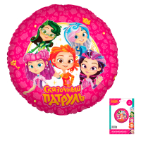 Шар (18"/46см) Круг, Сказочный Патруль, в упаковке, 1 шт.